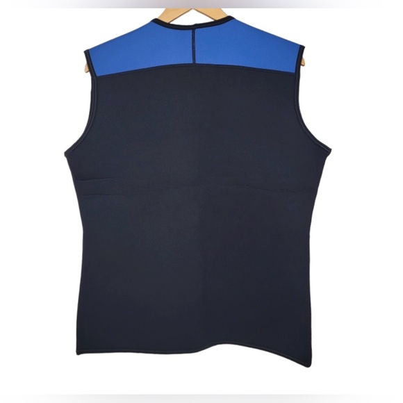 NWT Lemorecn Diving Vest Wetsuit Top Neoprene 3mm Zipper Black Blue XXL - Picture 3 of 13